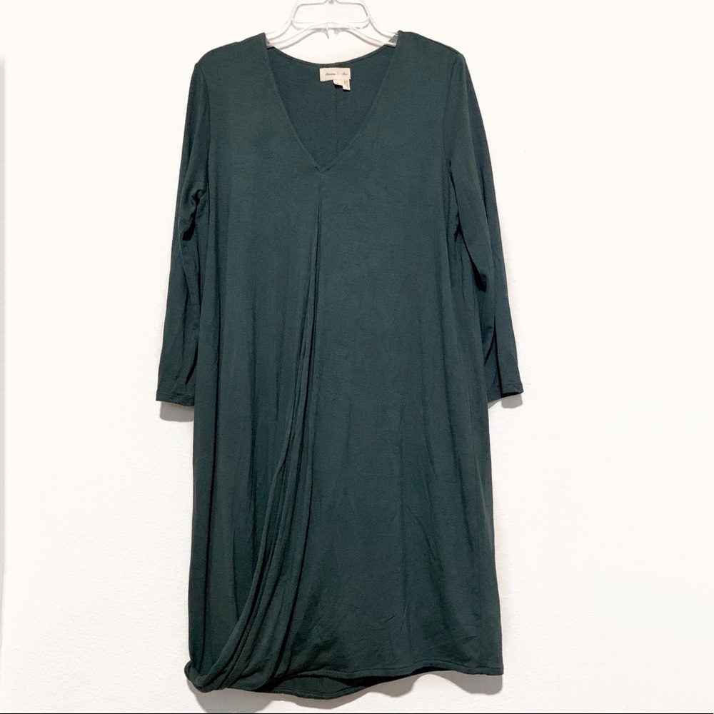 Anthropologie Meadow Rue Draped Dress Teal Small